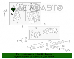 Front right fender mount for Toyota Yaris 2006-Prius C