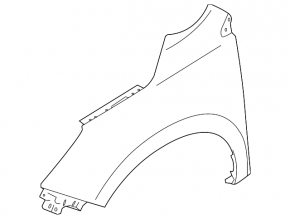 Front right fender for Subaru Forester 14-18 SJ under turn signal repeater