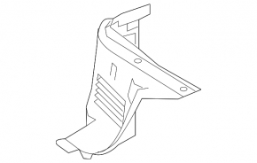 Black rear left floor panel for Toyota Rav4 16-18 hybrid