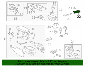 Lexus GS450h 06-11 Mode Control Button Panel with Buttons, Broken Fastener