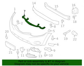 Front bumper reinforcement lower beam Nissan Murano z51 09-14