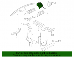 Right air duct deflector BMW X5 E70 07-13