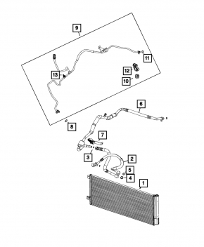 Air Conditioner Tube Heater-Condenser Jeep Renegade 15-18