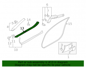 Door sill trim front left Nissan 350z