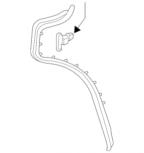 Door seal side rear right Audi Q5 80A 18-20 rear