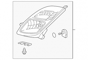 Toyota Prius 20 04-06 bare front left headlight, Xenon, bare