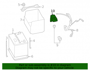 Cover of positive terminal of battery 12v Subaru Forester 17-18 SJ 2.5