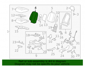Chevrolet Equinox 22-24 driver's seat without airbag, manual, combination cloth, black and gray, dry-cleanable, chip cut off