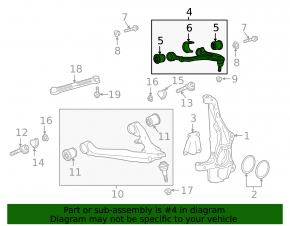 Upper control arm, front right, Cadillac Escalade 21-25