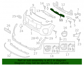 Kia Sportage 17-19 FWD Front Bumper Absorber
