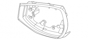 Left mirror housing for Kia Sportage 23-26 without turn signal