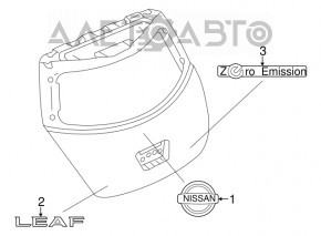 Nissan Leaf 11-17 ZeroEmission Tailgate Emblem