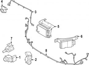 Front bumper parking sensors Genesis GV80 21-24