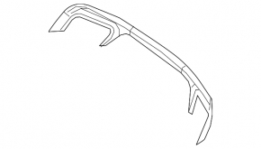 Lower trim of the rear bumper Mercedes S-class W222 63/65 AMG 18-20 coupe