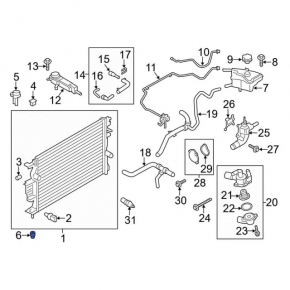 Radiator Bracket Lower Left Lincoln MKZ 17-20