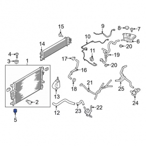 Radiator Bracket Lower Left Lincoln MKZ 17-20