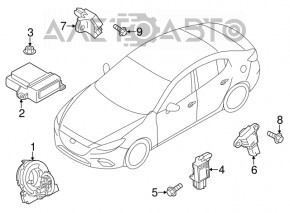 Airbag sensor door right Mazda 6 13-16