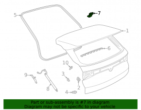 Left tailgate hinge Volkswagen ID.4 21-23