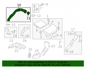 Air duct from filter BMW X5 E70 07-11 3.0