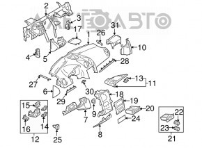 Mercedes W164 ML Front Panel Pocket