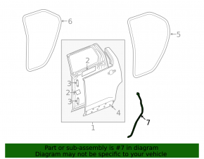 GMC Terrain 10-17 rear left door seal on the end