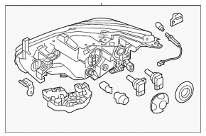 Left front headlight for Nissan Murano z52 15-16 pre-rest halogen, light