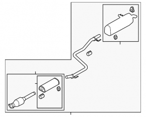 Exhaust line complete with barrel Kia Forte 19-21 2.0 with catalytic converter