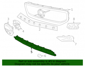 Volvo XC40 19-22 front bumper lower grille for parking sensors, texture, sand