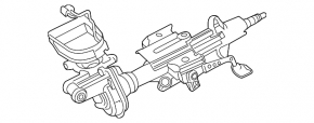 Steering column EUR Toyota Highlander 14-19 under smart key