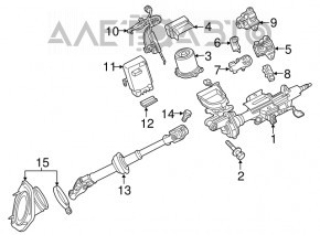 Steering column EUR Toyota Highlander 14-19 under smart key