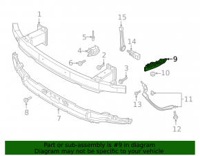 Front bumper mount under headlight right Audi A6 C8 19-
