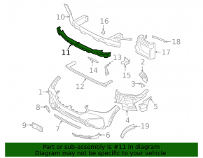 BMW X6 G06 20-25 Front Bumper Absorber Without M Type