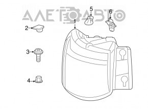 Left outer fender light for Jeep Compass 17-18 halogen