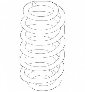 Rear left spring Hyundai Elantra AD 17-20 stiffness 2 white orange