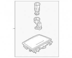 Box pocket central console VW Passat 20-22 black