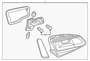 Light inside trunk lid right VW Golf 15-17