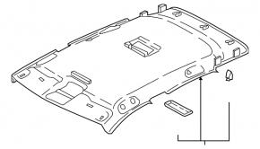 VW Tiguan 18-24 gray headliner without sunroof