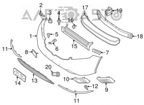 Front bumper reinforcement Nissan Murano z52 15-19 prerest