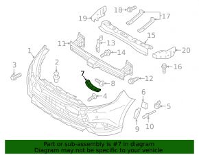 Front bumper mount left Mitsubishi Outlander 16-22 rest, mount broken