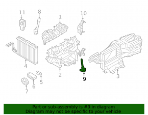 Air temperature sensor in the heater BMW 5 F10 10-17 type 1