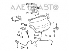 Toyota Solara 2.4 04-08 trunk lid lock