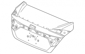 Trunk lid Honda Civic X FC 16-21 4d under spoiler