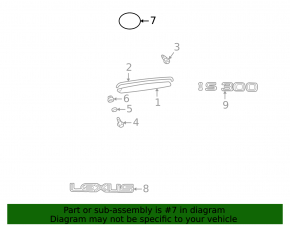Lexus IS200 IS300 99-05 trunk lid badge emblem