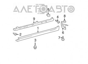 Right threshold for Toyota Camry v40