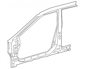 Body pillar central left Nissan Maxima A36 16-17 sawed off