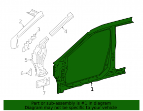Body pillar central left Nissan Maxima A36 16-17 sawed off
