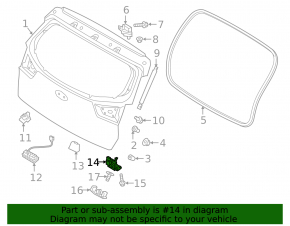 Kia Niro 17-22 Trunk Door Lock