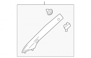 Front pillar trim upper right Acura MDX 14-16 beige