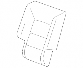 Rear seat, 2nd row, upper right side, Chevrolet Equinox 22-24, black and gray cloth, for cleaning
