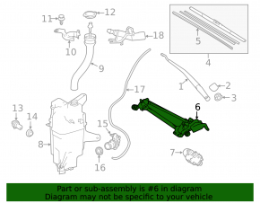 Windscreen wiper linkage with motor for Toyota Rav4 13-18